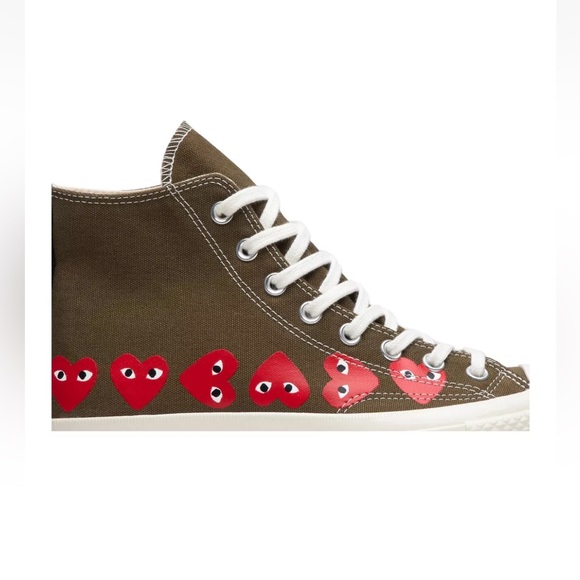 COMME DES GARÇONS PLAY CHUCK TAYLOR ALL  STARS CONVERS SNEAKERS SIZE 8 men 10 W - Picture 3 of 10